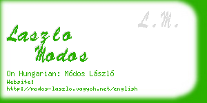 laszlo modos business card